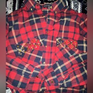 Red Flannel with metal work!